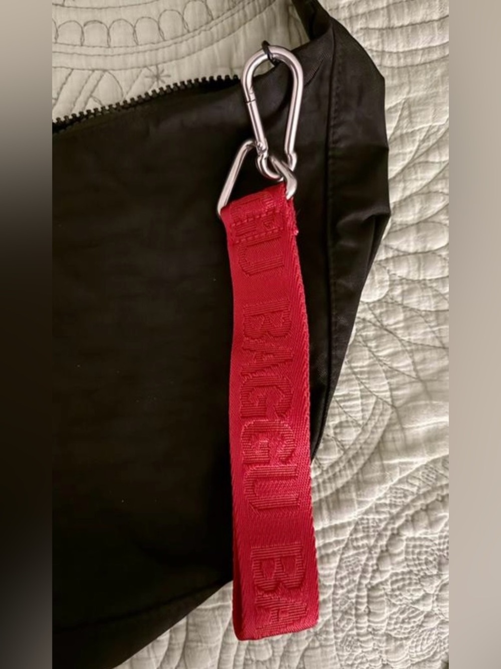 Red Branded Strap Keychain for Women - BAGGU HANDBAG NOT INCLUDED
